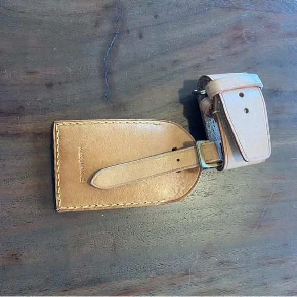 TWO Louis Vuitton Tan Leather luggage tags! - Picture 8 of 11